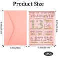 thumbnail image 2 of 13th Birthday Card, Daughter Birthday Cards, 13th Birthday Gifts for Girls, Niece Gifts Happy Birthday Greeting Cards with Envelope for Age 13 Girl Daughter Granddaughter Niece Sister, 2 of 7