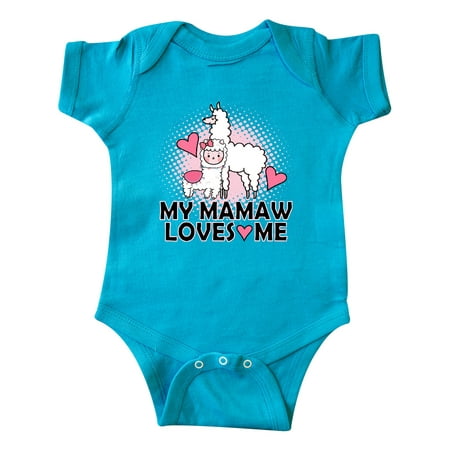 

Inktastic Mamaw Loves Me Llama Gift Baby Girl Bodysuit