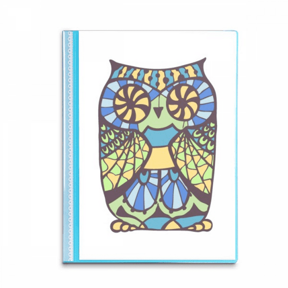 Decorative Love Owl Art Deco Fashion Book Sheet Protectors Portfolio Binder Folder