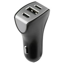 Rove Triple DC Car Charger USB-A and Dual USB-C(R) 18W - Fast Charge DC Adapter