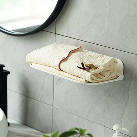 Beaupretty Floting Shelves Wall Shelf White PP 2Pcs