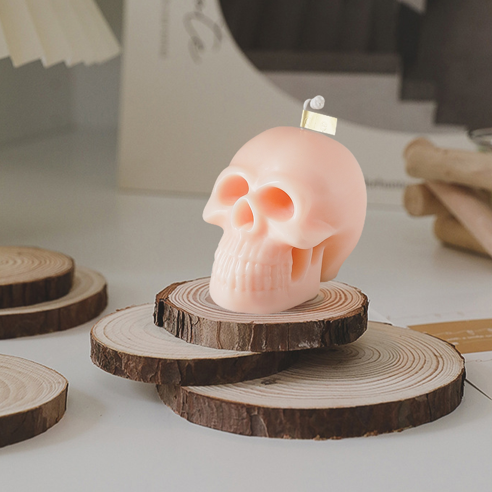 Beeswax & Soy Wax Blended Skull Candles – Candlestock