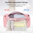 thumbnail image 5 of BALEINE Gym Bag for Women and Men, Small Duffel Bag for Sports, Gyms and Weekend Getaway, Waterproof Dufflebag with Shoe and Wet Clothes Compartments, Lightweight Carryon Gymbag (Pink), 5 of 7