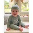 thumbnail image 4 of Cjfdfy Newborn Baby Boy Girl Fall Outfits New To The Cousin Crew Waffled Ribbed Long Sleeve Bodysuit And Hat 2Pcs Infant Cute Coming Home Fall Winter Outfit 0-9M, 4 of 9