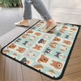 thumbnail image 4 of Lovely Dog Breeds Door Rugs,Washable Non Slip Door Mats Indoor,Decorative Door Mats,Entry Mat Indoor for Entrance,Bedroom,Kitchen,Bathroom,30"x17", 4 of 6