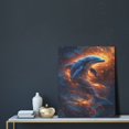 thumbnail image 5 of Sikiie Cool Dolphin Print Canvas Decorative Hanging Painting, Anti-shrinkage Hanging Frame, Suitable for Home, Office Wall Decorations, 5 of 6