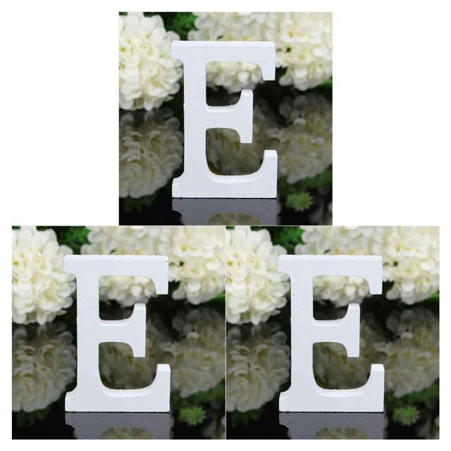 Jumpingount 26 White Wood Letters Alphabet Lightweight Wear-resistant Props Photography Wall Ornament Hanging for Decoration Type1 NO1