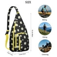 thumbnail image 3 of White Daisy Sling Backpack - Clean Floral Aesthetic Crossbody Bag, Anti-Theft for Students, 3 of 4