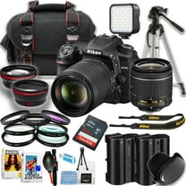 Nikon D7500 DSLR Camera w/AF-P 18-55mm Lens   Sandisk 64GB Ultra Memory Card   Tripod   Camera Case   Spare High Copacity Battery   More (18pc Bundle)