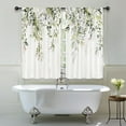 thumbnail image 3 of Sage Green Eucalyptus Leaves Kitchen Curtains Flower Watercolor Floral Spring Botanical Rod Pocket Plant Cafe Curtains for Bathroom Living Room Window Drapes Treatment Fabric 27.5 x 39 Inch, 3 of 4