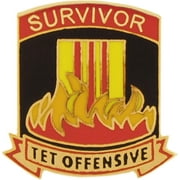 Vietnam Tet Offensive Survivor Pin 1"