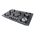 thumbnail image 4 of Combo Varese Parrilla Onix 5 Quemadores Cristal Negro y Campana CI-90-BLACK para Isla Supra VARESE, 4 of 5