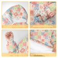thumbnail image 6 of Wearable Lamb Fleece Blanket Hoodie,Pioneer Flower Floral Print Pattern Oversized Sherpa Blanket Hoodie with Super Pockets,Super Warm Fuzzy Pullover for Women & Men, 6 of 6