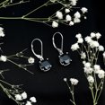 thumbnail image 4 of Rosec Jewels Lab Created Black Diamond Solitaire Drop Earrings for Women - AAAA Quality, 10K White Gold, 4 of 7