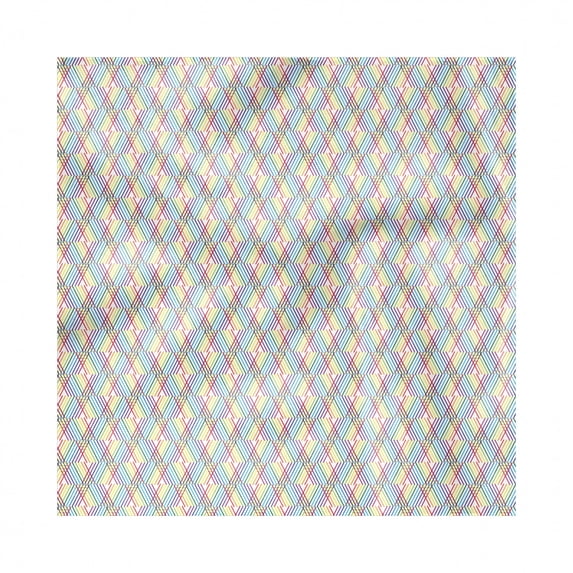 Abstract Decorative Satin Napkins Set of 4, Colorful Continuing Pattern of Diagonal Streaks Overlapping on a Plain Background, Square Fabric Party & Dinner Napkin, 12", Multicolor, by Ambesonne