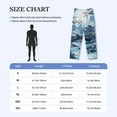 thumbnail image 4 of Men's Pajama Pants Comfy Sleep Lounge Bottoms Pockets, Chinese Style Powder Chinoiserie Toile Blue, 4 of 5