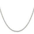thumbnail image 2 of 925 Sterling Silver Ball Beaded Chain Styles Necklace 3 mm Fancy 18 inch, 2 of 4