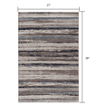 thumbnail image 3 of 2â€™ x 3â€™ Blue and Beige Distressed Stripes Scatter Rug, 3 of 9