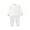 White, variant on Toddler Boy Jogger Set, 2 Piece Fleece Sweatshirt and Joggers Sweatpants Set, Unisex Kids Winter Solid Color Crew Neck Long Sleeve Pullover Sweatsuits