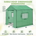 thumbnail image 3 of EAGLE PEAK 8x8 FT Portable Walk-in Greenhouse, Pop up Outdoor Green House with Power Access Openings, Green, 3 of 10