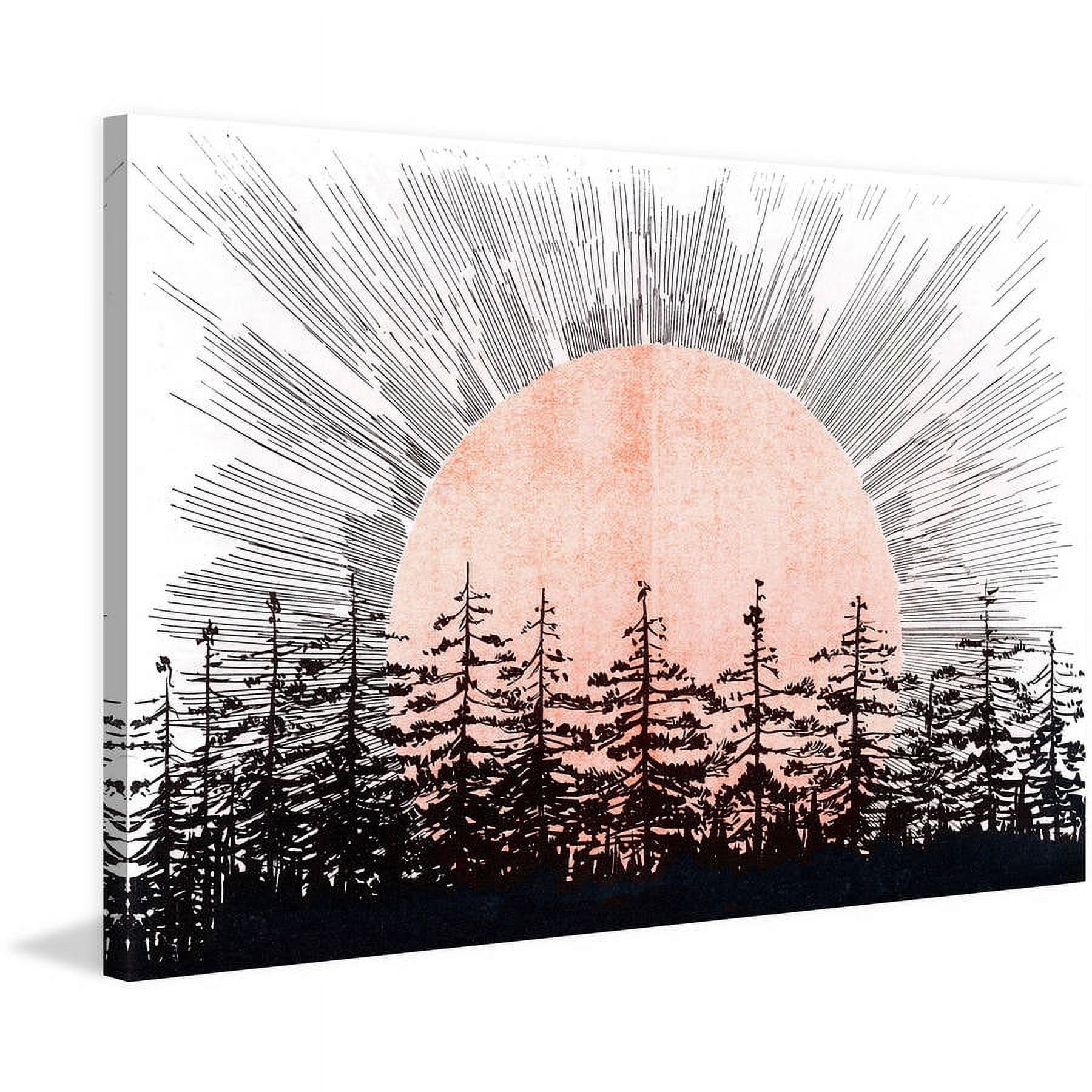 "Sunrise" Painting Print on Wrapped Canvas