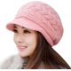 thumbnail image 1 of Rosa Mujeres Niñas Lindo Otoño Invierno Acogedor Orejeras De Piel De Punto Lana Gorro De Esquí Boina Newsboy Beanie Hat, 1 of 5