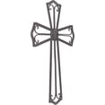 thumbnail image 3 of Medallion Open Black 18 Inch Metal Decorative Hanging Wall Cross, 3 of 5