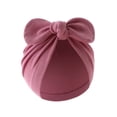 thumbnail image 3 of Baozhu Baby Girls Boys Turban Hats Newborn Beanies Hat 6 Pack Soft Cotton Infant Headwraps Bow Knot Caps, 3 of 7