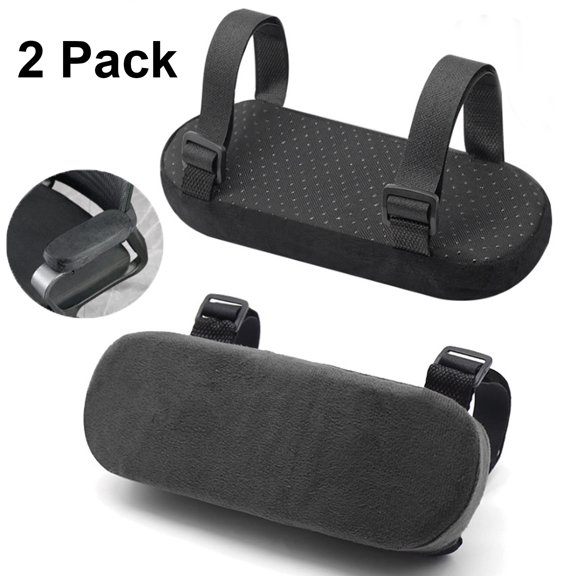BTideas 2 Pack Office Chair Armrest Pads Covers, Adjustable Elbow Pillowwith Memory Foam, for Office Chairs, Wheelchair, Comfy Gaming Chair