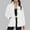 White, variant on Amzcrzy Fleece Jacket Women Women's Solid Color Button Up Long Sleeved Double Pocket Stand-Up Collar Top Womens Fleece Jacket Winter Jackets for Women Jackets for Women Womens Long Sleeve Tops