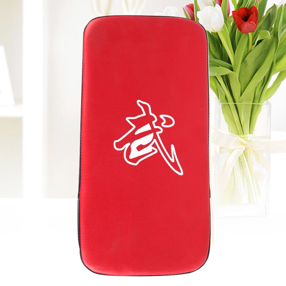 FOMIYES Red Taekwondo Kick Pad with Adjustable Wrist Strap for Martial Arts Training and Speed Improvement