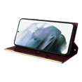 thumbnail image 3 of For Samsung Galaxy S21 FE Wallet Phone Case,PU Leather Folio Flip Kickstand,With Wrist Strap&Shoulder Strap,Card Slots,Shockproof Rugged Anti-fall Crossbody Phone Case Cover,Winered, 3 of 9