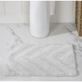 thumbnail image 3 of Better Trends 4 Piece Bathroom Rug Set 100% Cotton Extra Soft Tufted Bath Rug Water Absorbent Non-Slip Bath Mat Machine Washable (White) Hugo Collection, 3 of 8