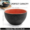 thumbnail image 2 of 25 Oz Ceramic Bowl Set of 6 - Microwave, Dishwasher & Oven Safe - Salad, Soup & Cereal Bowls, 2 of 5