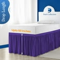 thumbnail image 5 of 42 Inch Drop Twin XL Dorm Bed Skirt Purple Ruffled Pattern Microfiber Made, 5 of 7