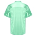 thumbnail image 4 of Gunia Mens Shirts Football Mesh Practice Athletic T Shirt Solid Color V Neck Short Sleeve Sports Tops T-Shirts Light Green S, 4 of 4