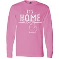 thumbnail image 3 of Inktastic It's Home- State  of Michigan Outline Distressed Text Long Sleeve T-Shirt, 3 of 5