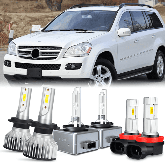 For 2008-2011 Mercedes-Benz GL450 Headlight H7 LED High Beam D1S HID Low Beam   H11 Fog Light Bulb