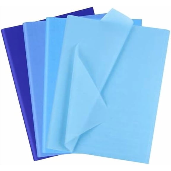 Blue Tissue Paper Bulk 80 Sheets 14x20 Inch for Gift Bags, Baby Shower, Birthday, Wedding Wrapping, Decor, Crafts