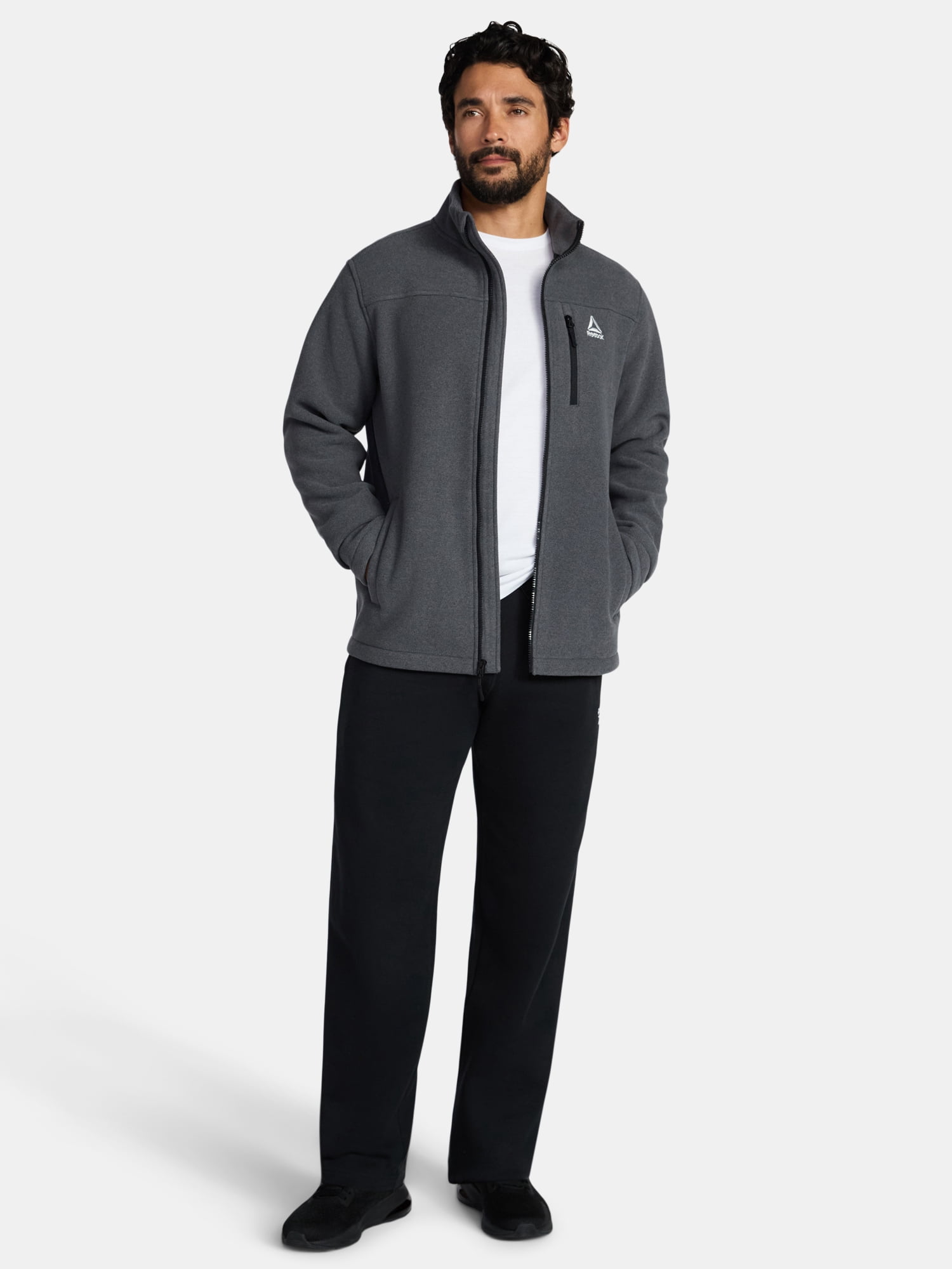 Reebok Men and Big Men's Fleece Zip Jacket, Sizes S-3XL