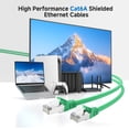 thumbnail image 2 of Cable Ethernet Matters Cat 6A, 10 Gbps, 38 m, blindado, verde, 2 of 8