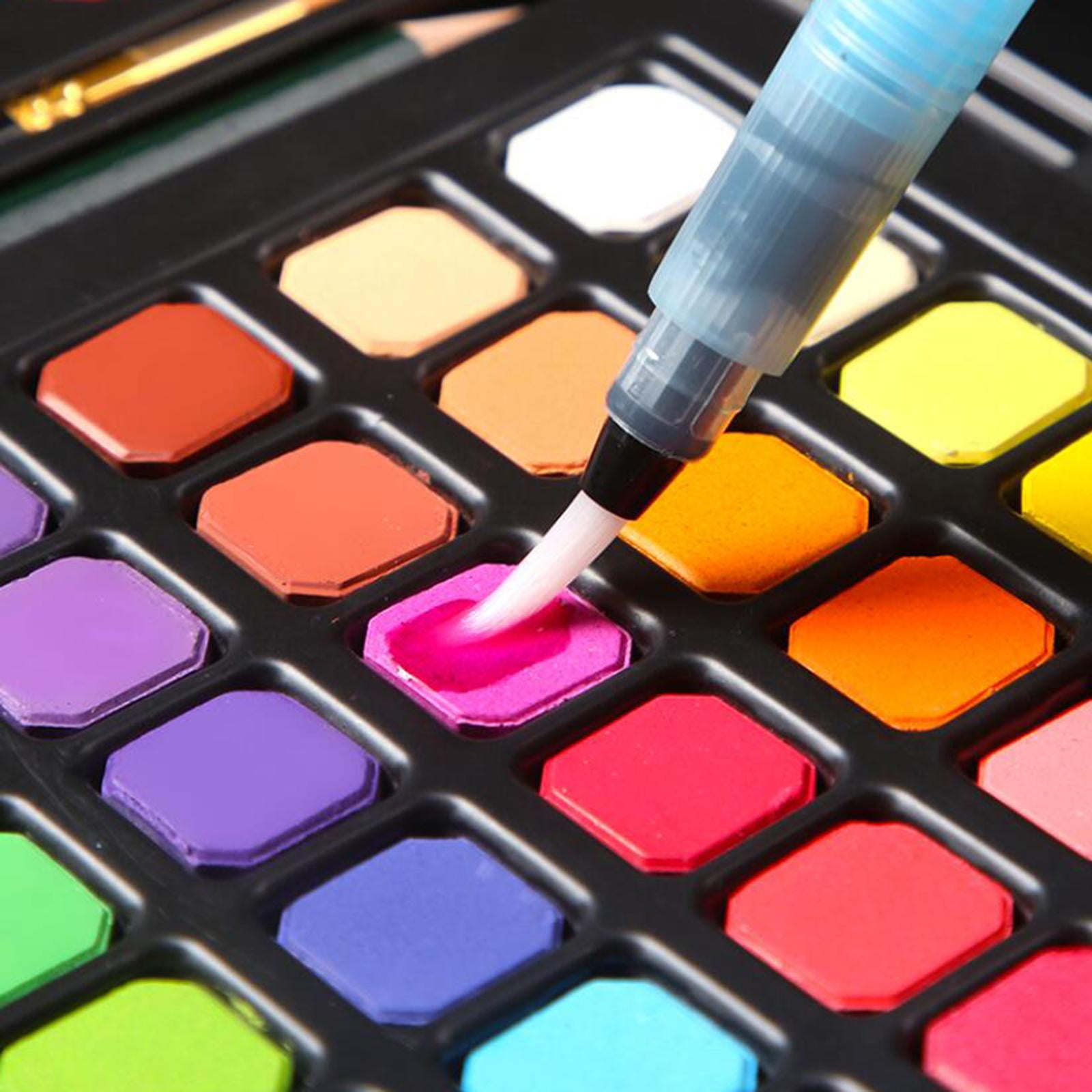 Watercolor Paint Set Pigment Paint Professional Watercolor Paper Art Portable Water Colors for Kids Adults Students Painters Beginners black
