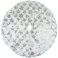 thumbnail image 2 of Northlight Sequin Snowflake Mini Christmas Tree Skirt - Silver - 20", 2 of 7