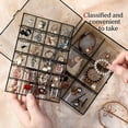 thumbnail image 6 of Specollect 1 Pcs Jewelry Organizer Box with Clear Display, Anti-Tarnish Storage Case for Earrings Necklaces, Stackable Travel Jewelry Case for Dresser Vanity, 6 of 8