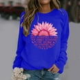 thumbnail image 1 of EQWLJWE Chemises Roses Cancer du Sein pour Femmes Ruban Rose Sensibilisation au Cancer du Sein Chemise Mode Blouse Graphique Chemise Décontractée Manches Longues Col Rond Chandail Tops Chandail Automne pour Femmes 2023, 1 of 1