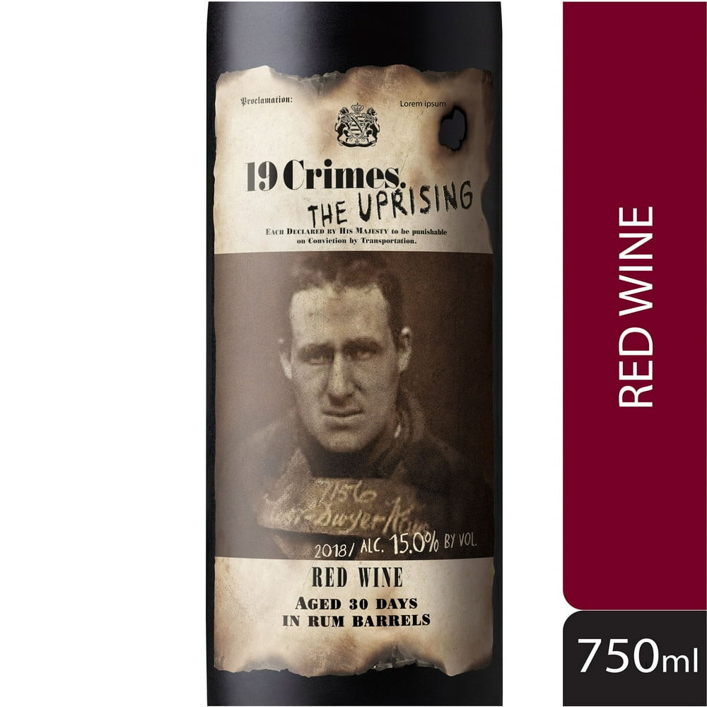 19 Crimes The Uprising 19 CRIMES UPRISING RED WINE 750ml - Walmart.com - Walmart.com