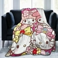 thumbnail image 6 of Hello Kitty Throw Blanket, Cozy Flannel Blankets For Boys Girls, Super Soft Warm Blanket For Couch Sofa Bed, 6 of 9