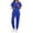 Dark Blue #004, variant on Womens Scrub Sets Jogger Pants with Drawstring & Nursing Uniforms Set with Pockets & Stretch V-Neck Top XL