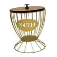 thumbnail image 3 of WeiLaiKeQi Coffee Pod Holder Container Reusable Versatile for Cafe Home Kitchen Counter gold with lid, 3 of 9