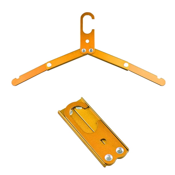 Wosthever Tendedero de aleación de aluminio plegable para exteriores con ranuras para colgar ropa Amarillo